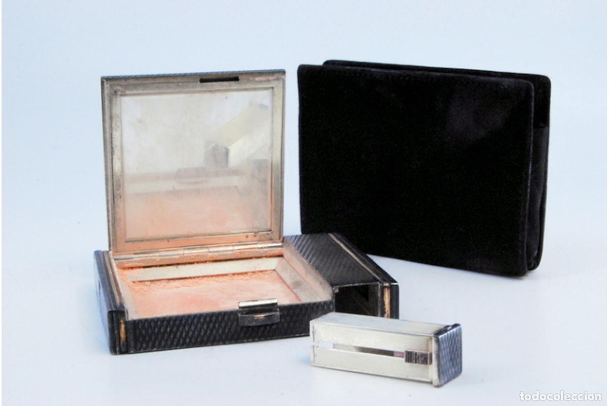 Antig&uuml;edades: Estuche de belleza plateado - Foto 3