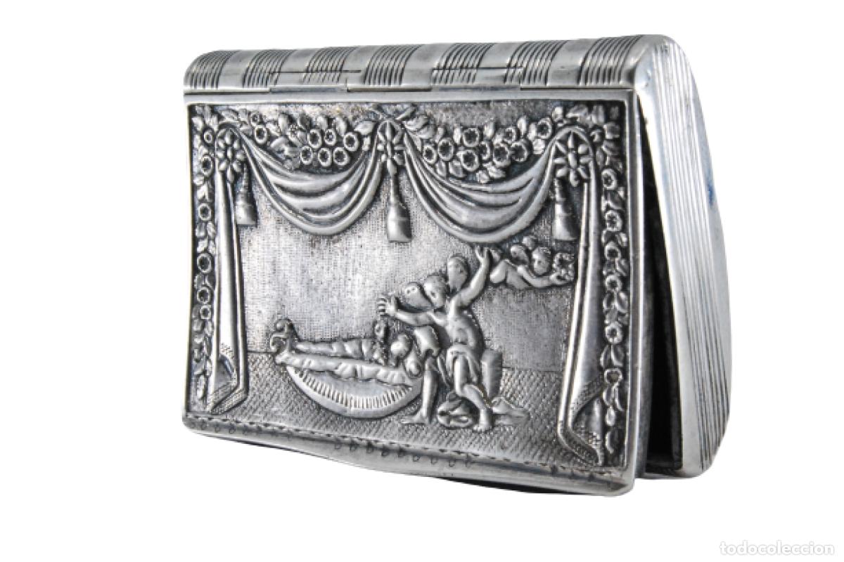 Antig&uuml;edades: Caja de rap&eacute;, en plata - Foto 1