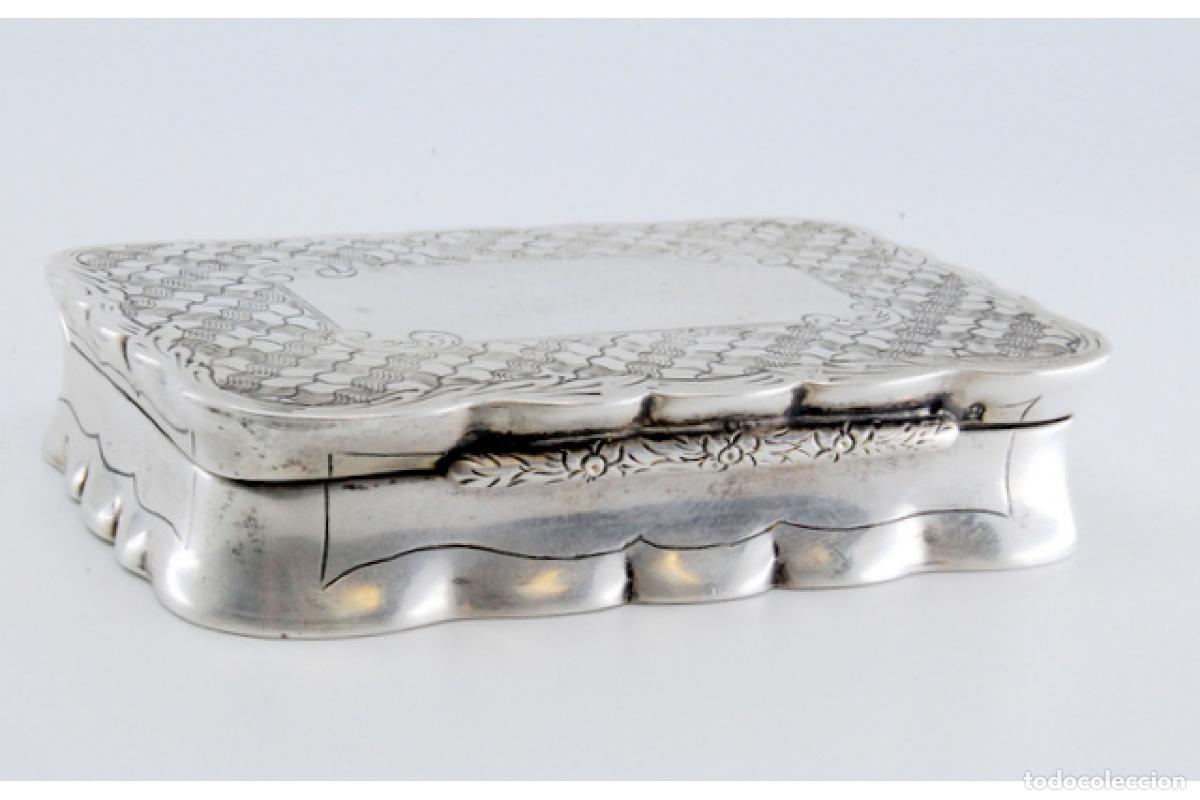 Antig&uuml;edades: Caja de rap&eacute;, en plata - Foto 2