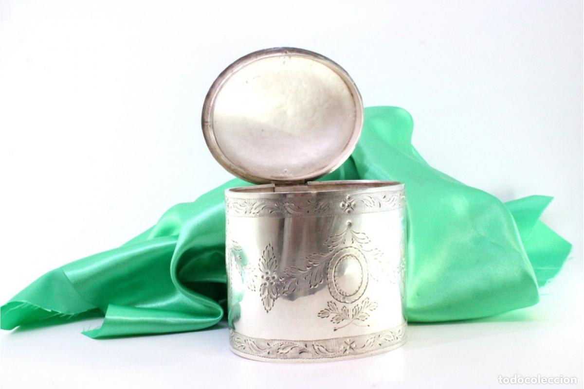 Antig&uuml;edades: Caja de plata, para t&eacute; - Foto 3
