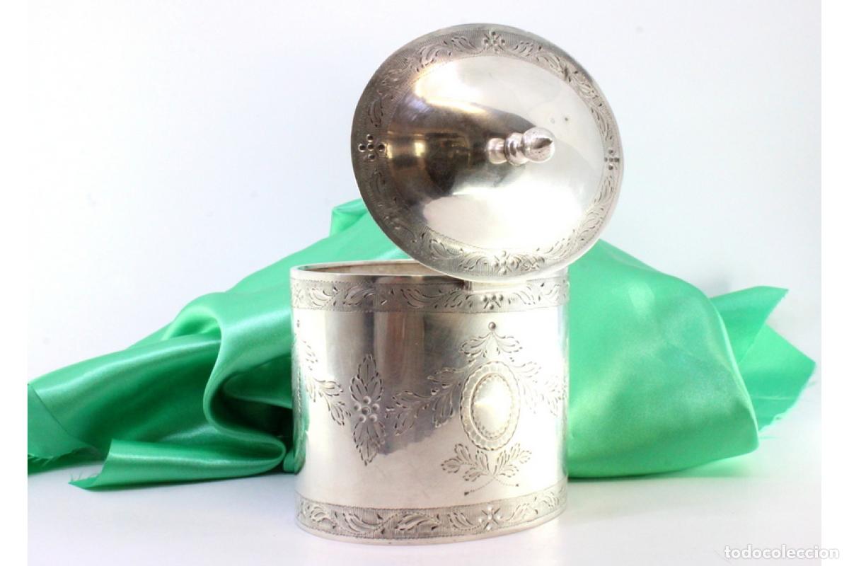 Antig&uuml;edades: Caja de plata, para t&eacute; - Foto 4