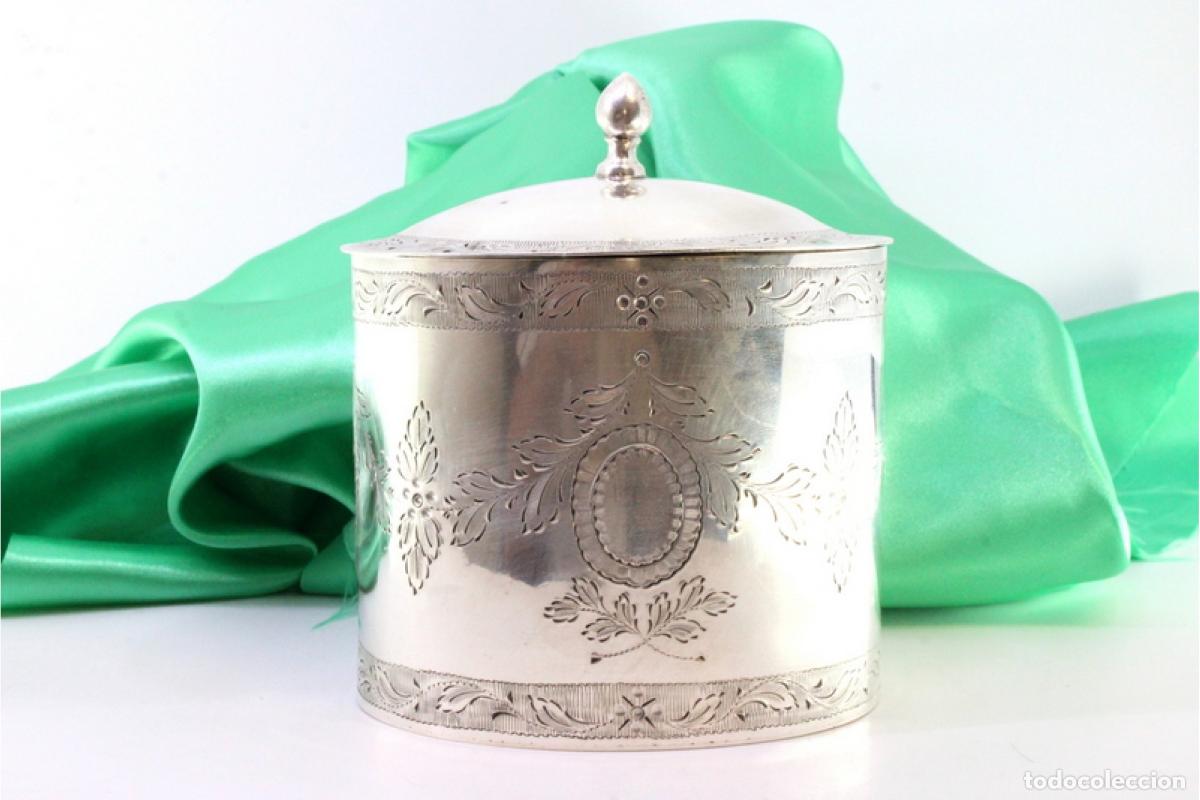 Antig&uuml;edades: Caja de plata, para t&eacute; - Foto 7