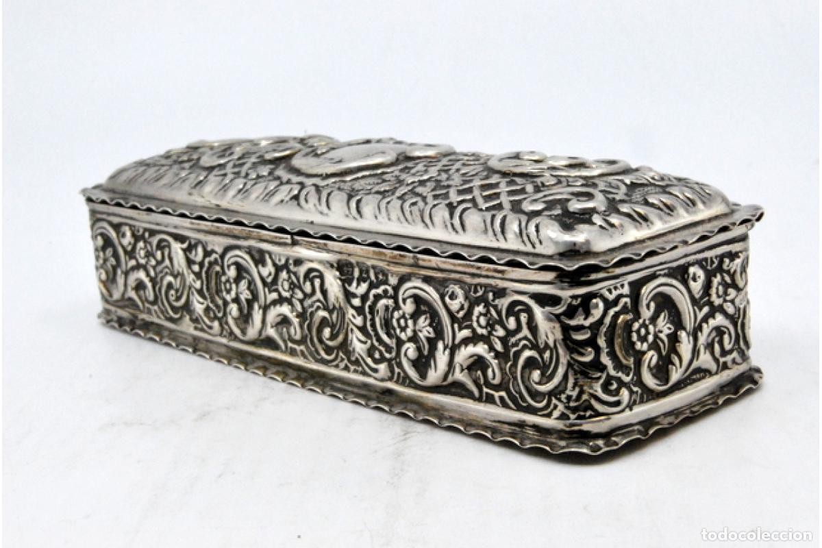 Antig&uuml;edades: Caja de rap&eacute;, en plata - Foto 7