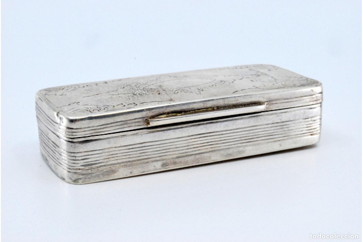 Antig&uuml;edades: Caja de rap&eacute;, en plata - Foto 2