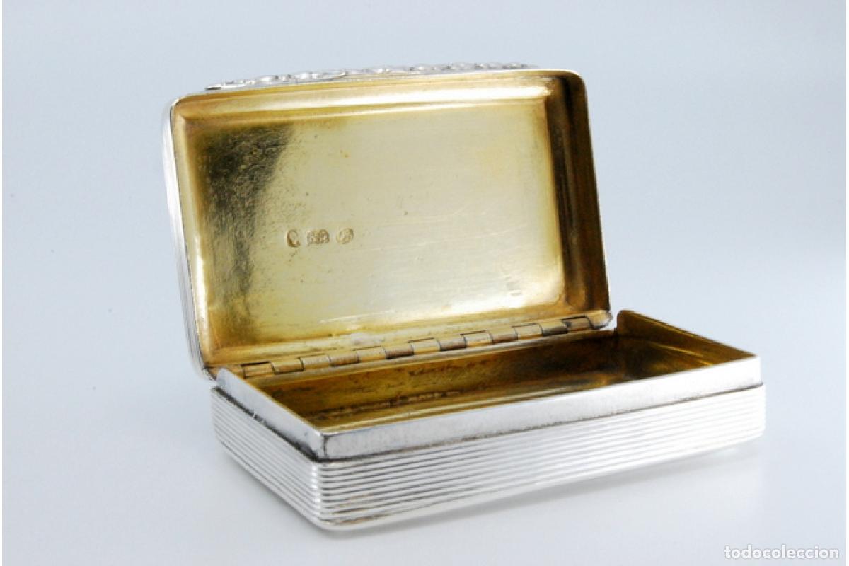 Antig&uuml;edades: Caja de rap&eacute;, en plata - Foto 2