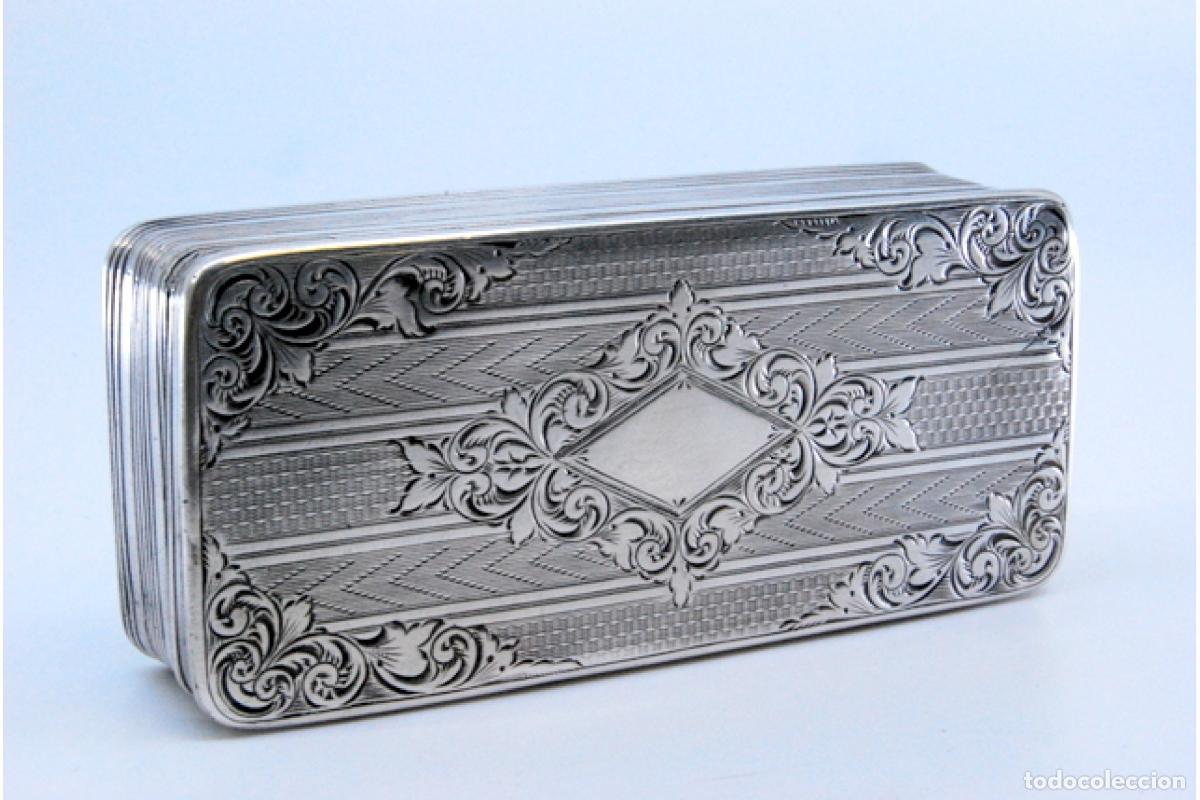 Antig&uuml;edades: Caja de rap&eacute;, en plata - Foto 6