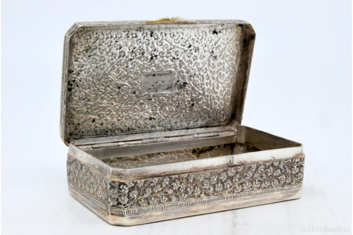 Antig&uuml;edades: Caja de rap&eacute;, en plata - Foto 2