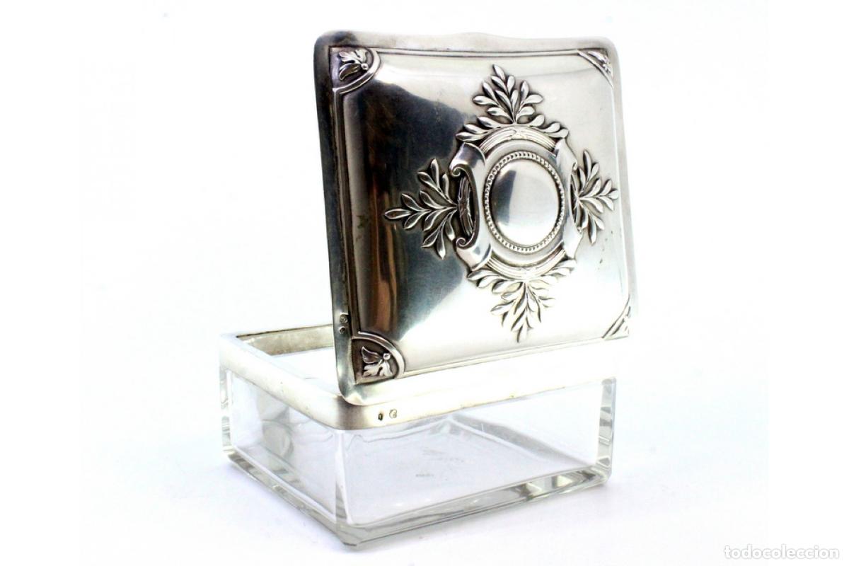 Antig&uuml;edades: Estuche de cristal y plata - Foto 3