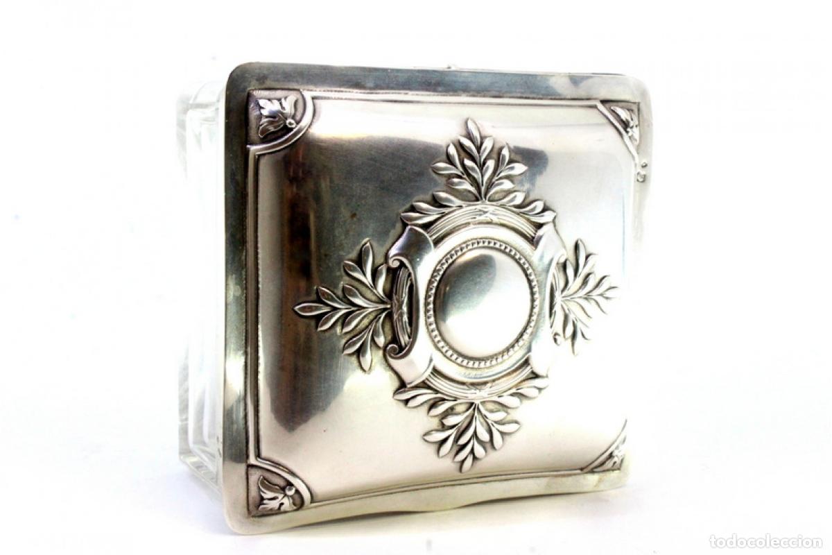 Antig&uuml;edades: Estuche de cristal y plata - Foto 5