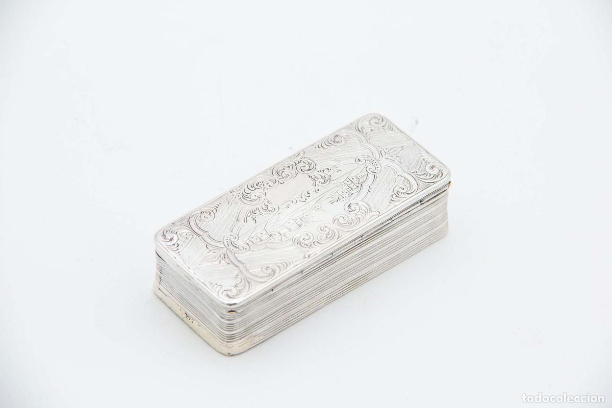 Antig&uuml;edades: Caja de rap&eacute;, en plata - Foto 2