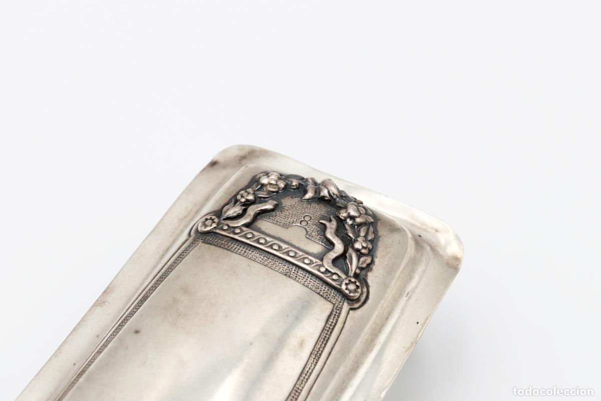 Antig&uuml;edades: jabonera de plata - Foto 2