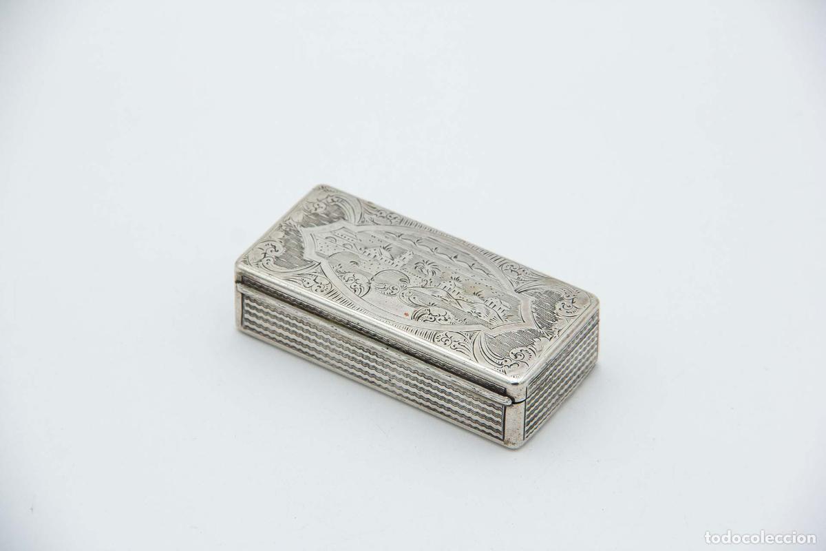 Antig&uuml;edades: Caja de rap&eacute;, en plata - Foto 1