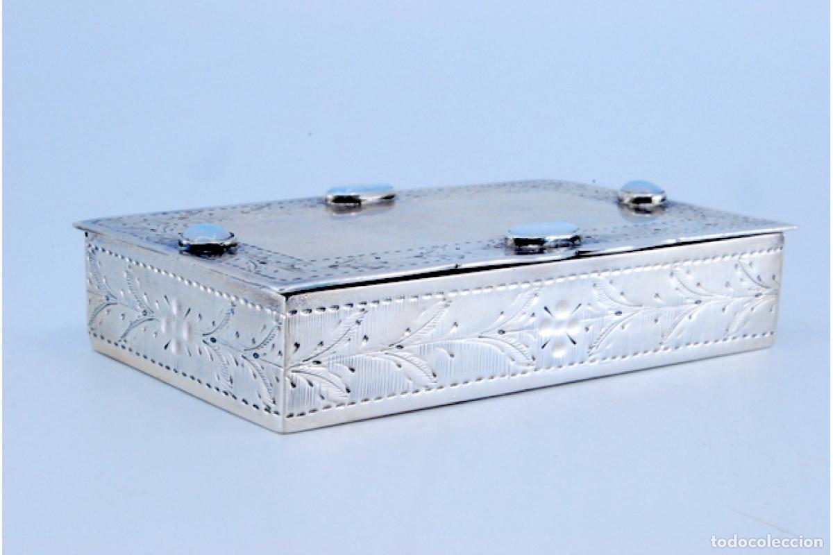 Antig&uuml;edades: Caja de joyer&iacute;a de plata - Foto 4