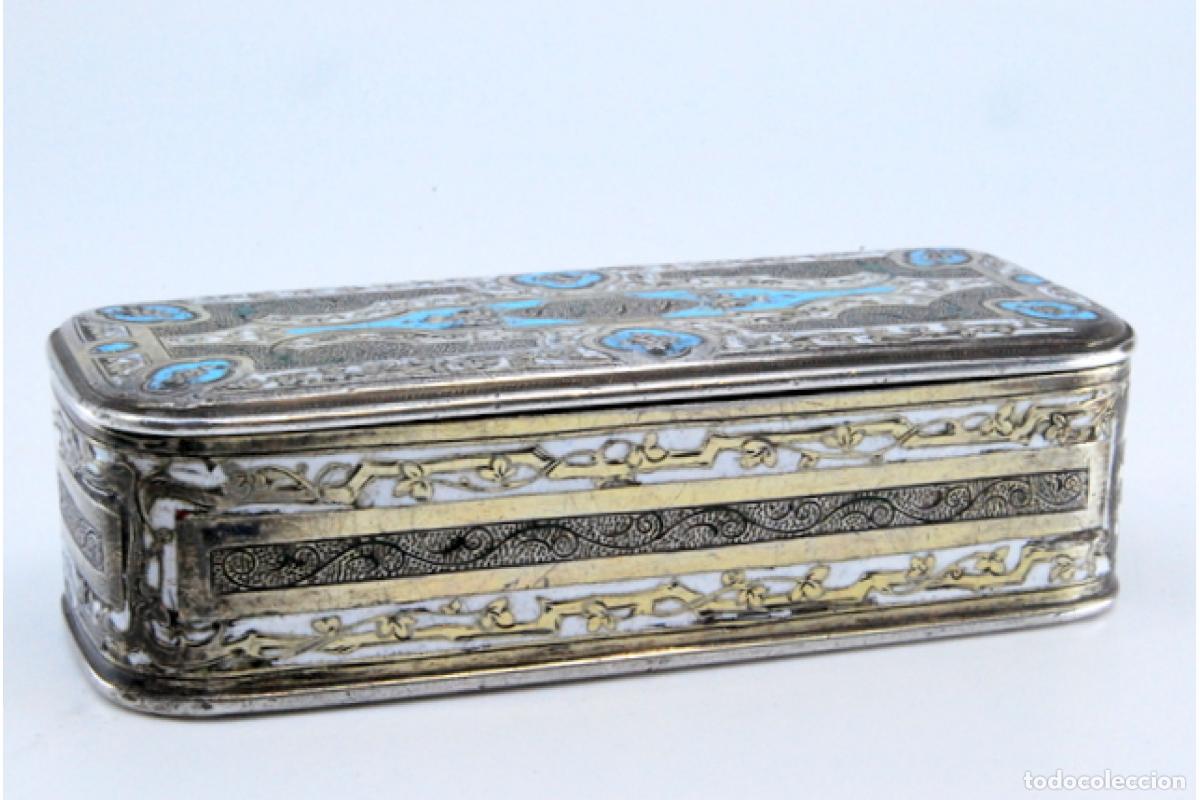Antig&uuml;edades: Caja de rap&eacute;, en plata - Foto 9