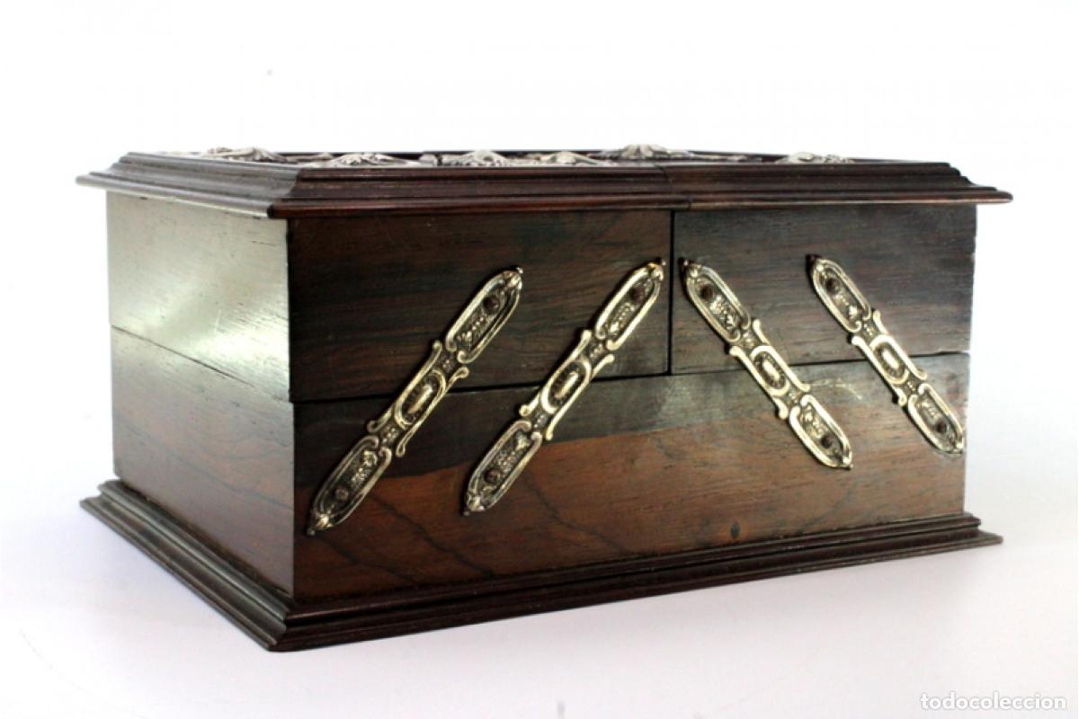 Antig&uuml;edades: Caja de plata para naipes. - Foto 8