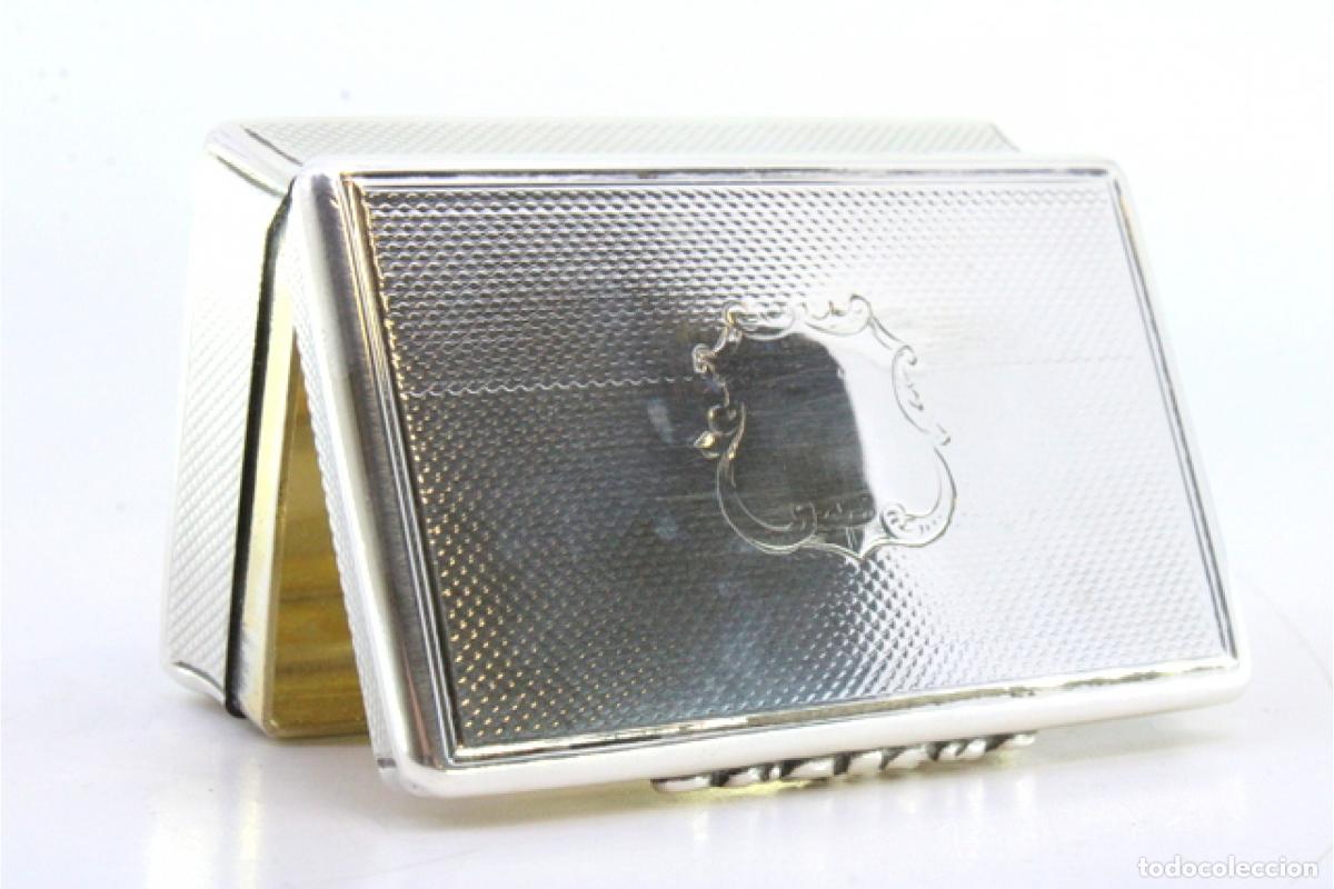 Antig&uuml;edades: Caja de rap&eacute;, en plata - Foto 2