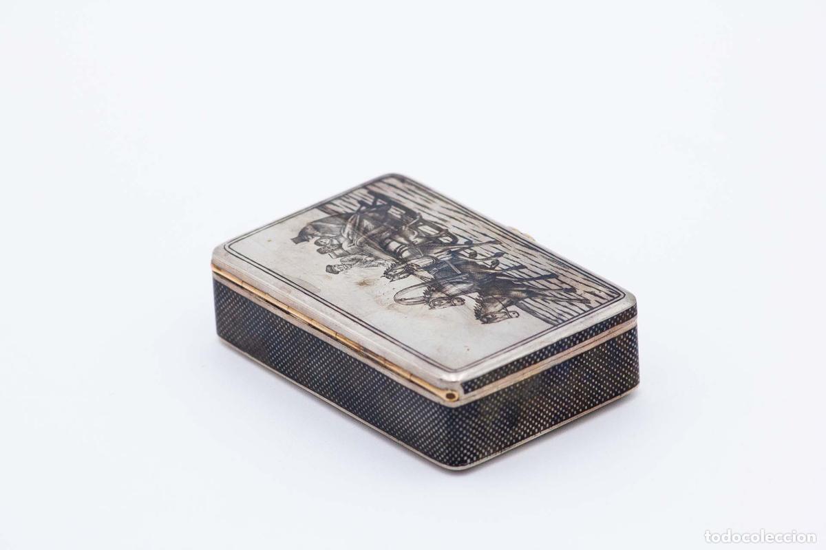 Antig&uuml;edades: Caja de rap&eacute;, en plata - Foto 2