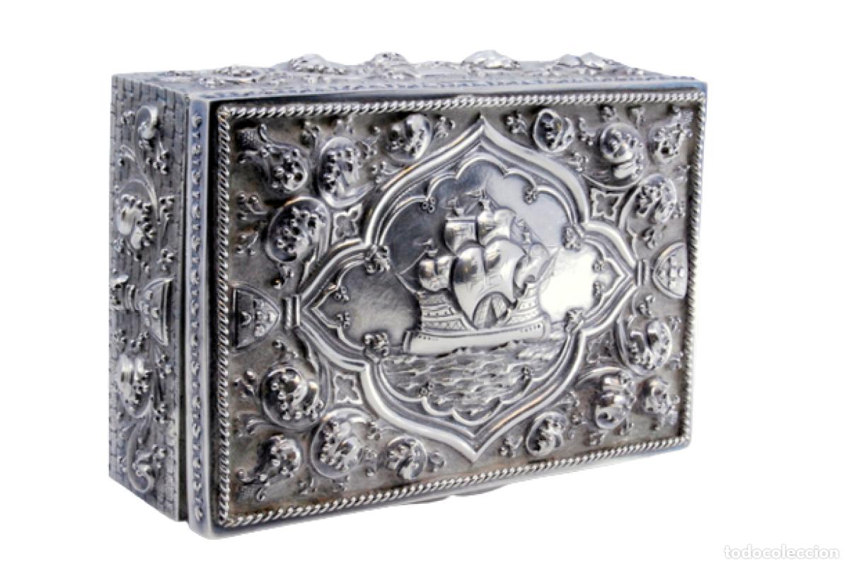 Antig&uuml;edades: Caja de tabaco, plata - Foto 1
