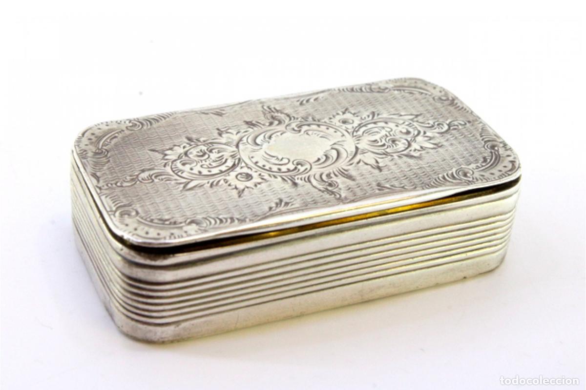 Antig&uuml;edades: Caja de rap&eacute;, en plata - Foto 4