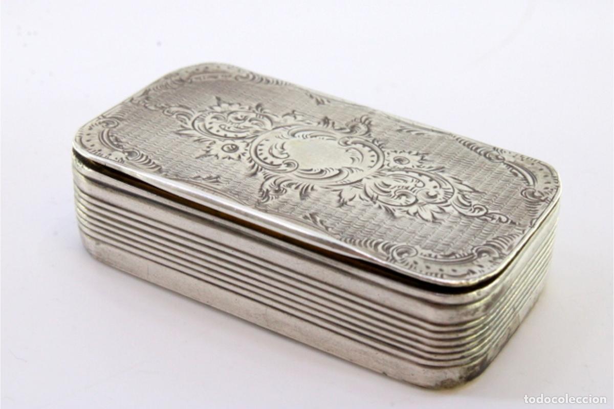 Antig&uuml;edades: Caja de rap&eacute;, en plata - Foto 5