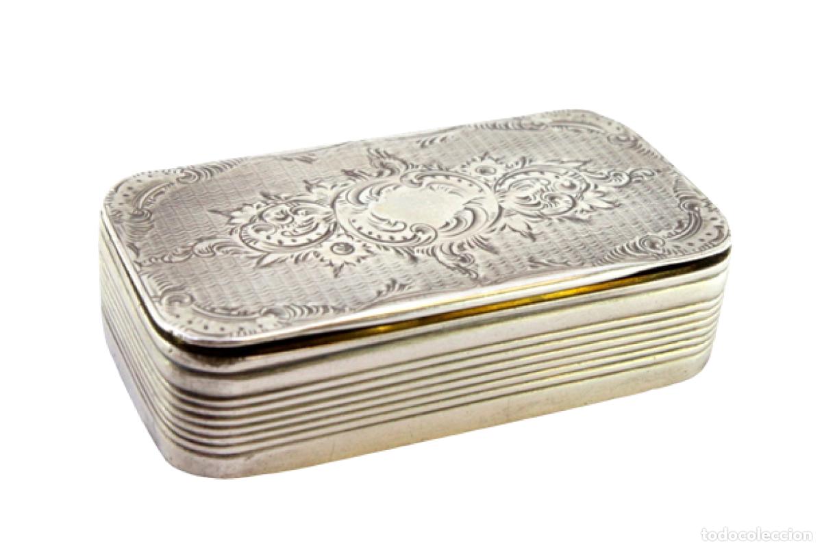 Antig&uuml;edades: Caja de rap&eacute;, en plata - Foto 1