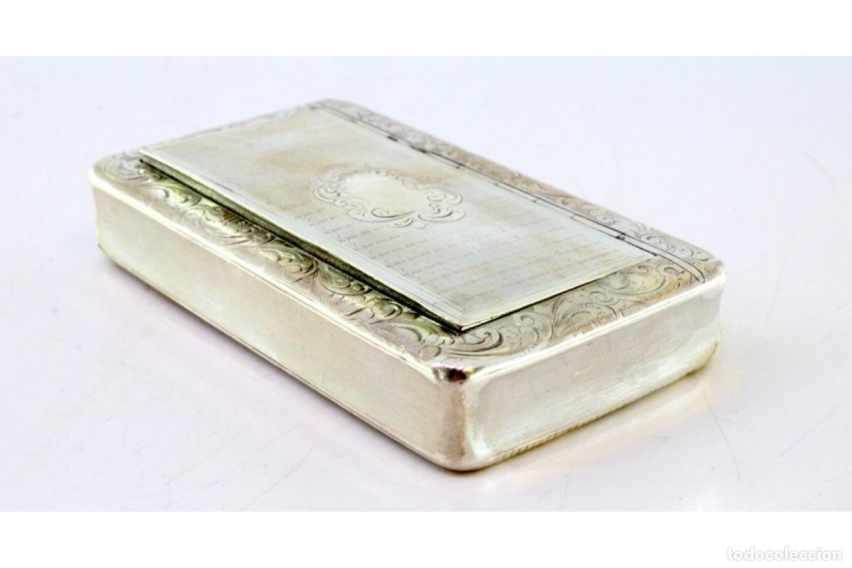 Antig&uuml;edades: Caja de rap&eacute;, en plata - Foto 6