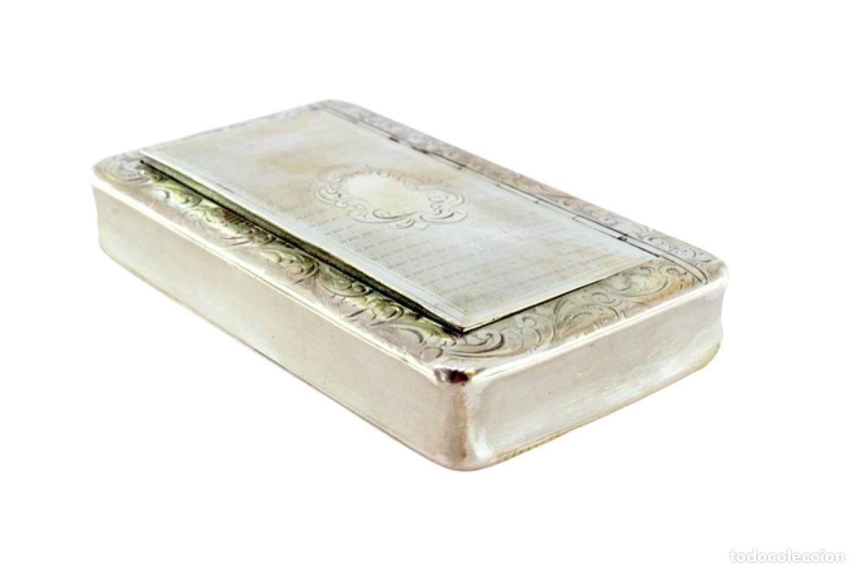 Antig&uuml;edades: Caja de rap&eacute;, en plata - Foto 1