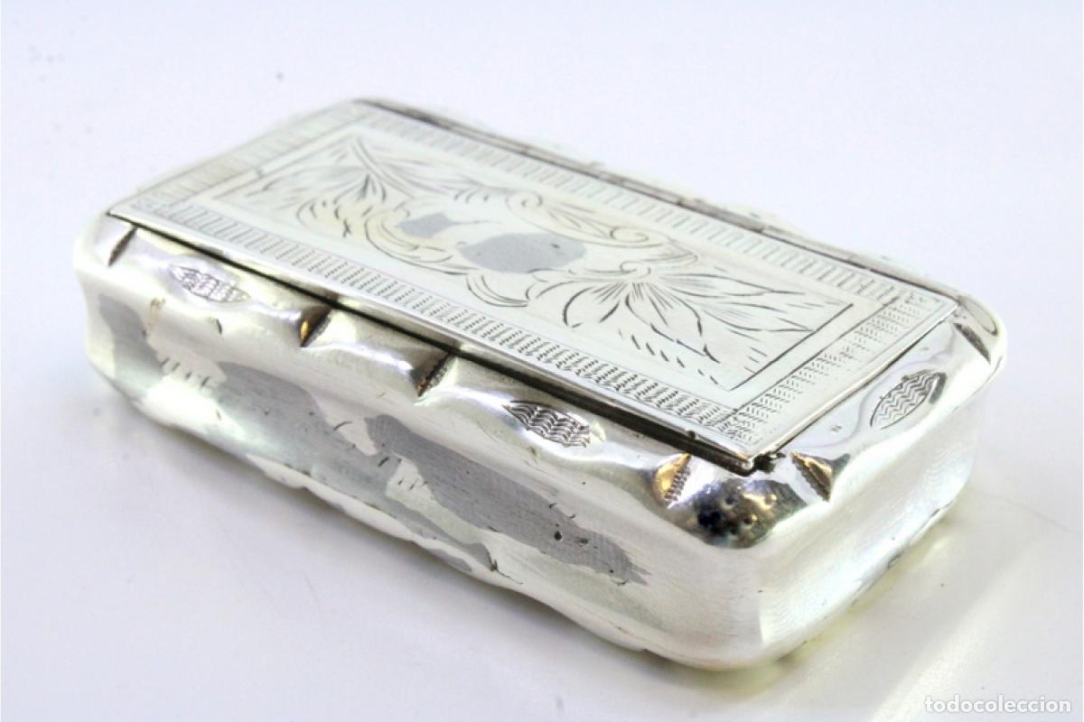 Antig&uuml;edades: Caja de rap&eacute;, en plata - Foto 3