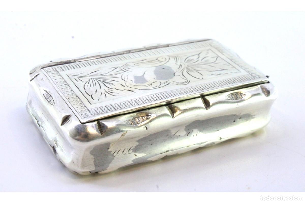 Antig&uuml;edades: Caja de rap&eacute;, en plata - Foto 4