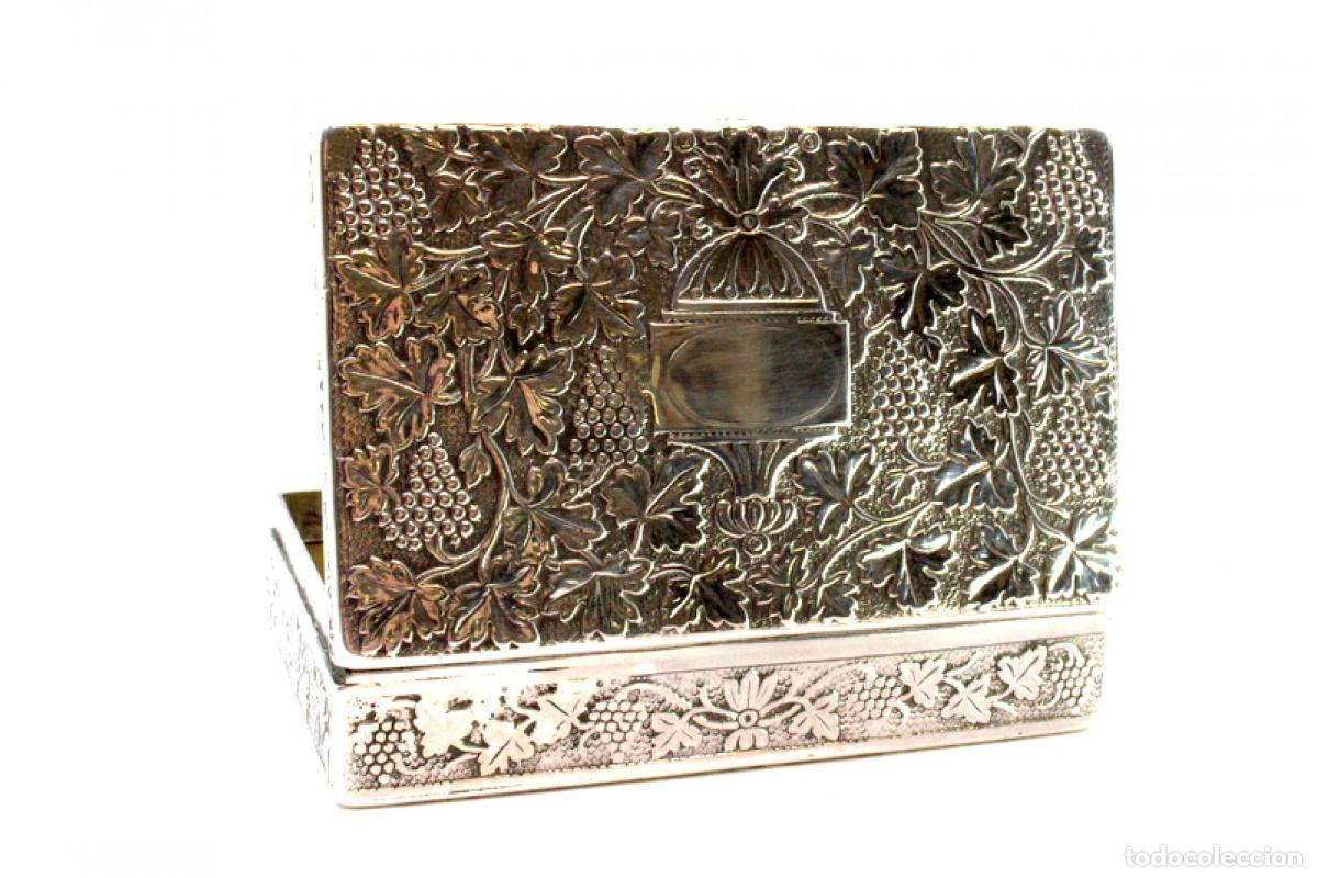 Antig&uuml;edades: Caja de rap&eacute;, en plata - Foto 4