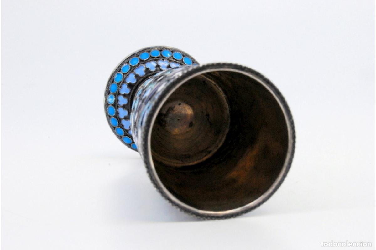 Antig&uuml;edades: C&aacute;liz cloisonn&eacute; de plata rusa - Foto 4