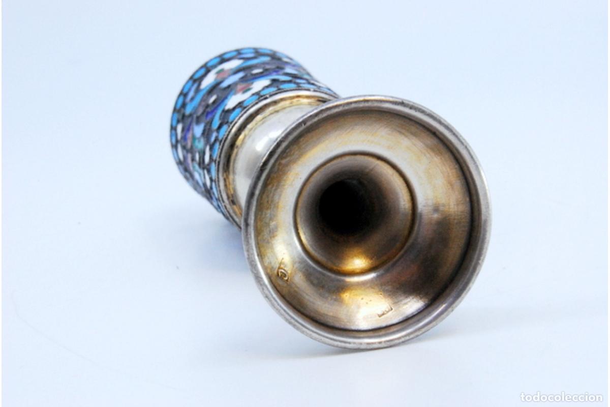 Antig&uuml;edades: C&aacute;liz cloisonn&eacute; de plata rusa - Foto 6