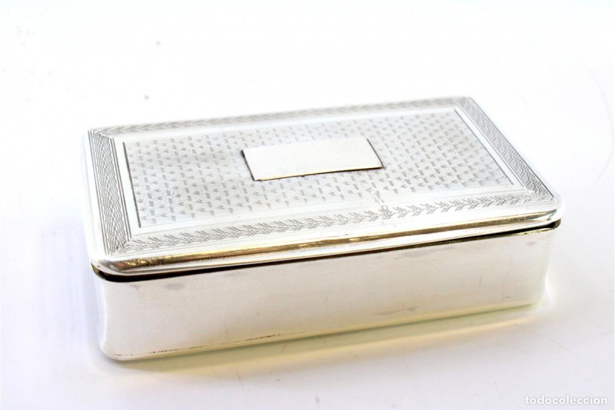 Antig&uuml;edades: Caja de rap&eacute;, en plata - Foto 3