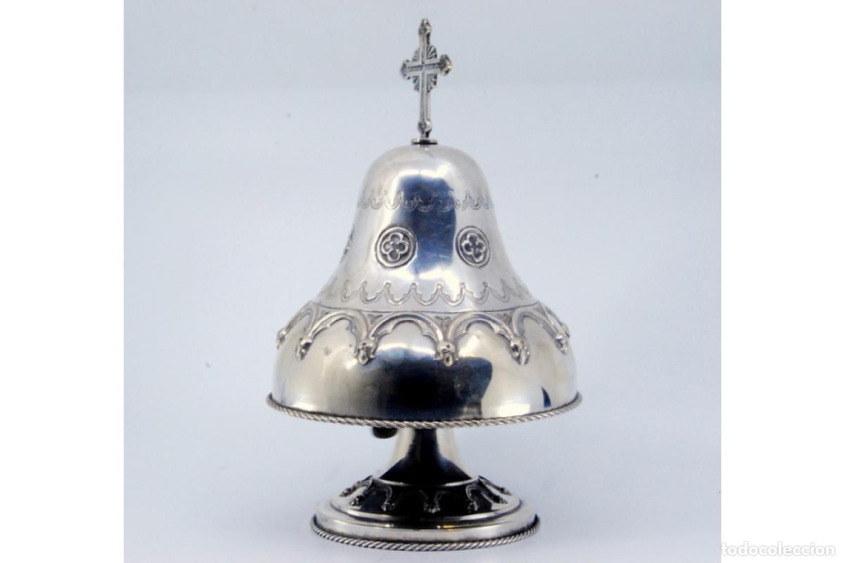 Antig&uuml;edades: Campana de altar, en plata - Foto 2