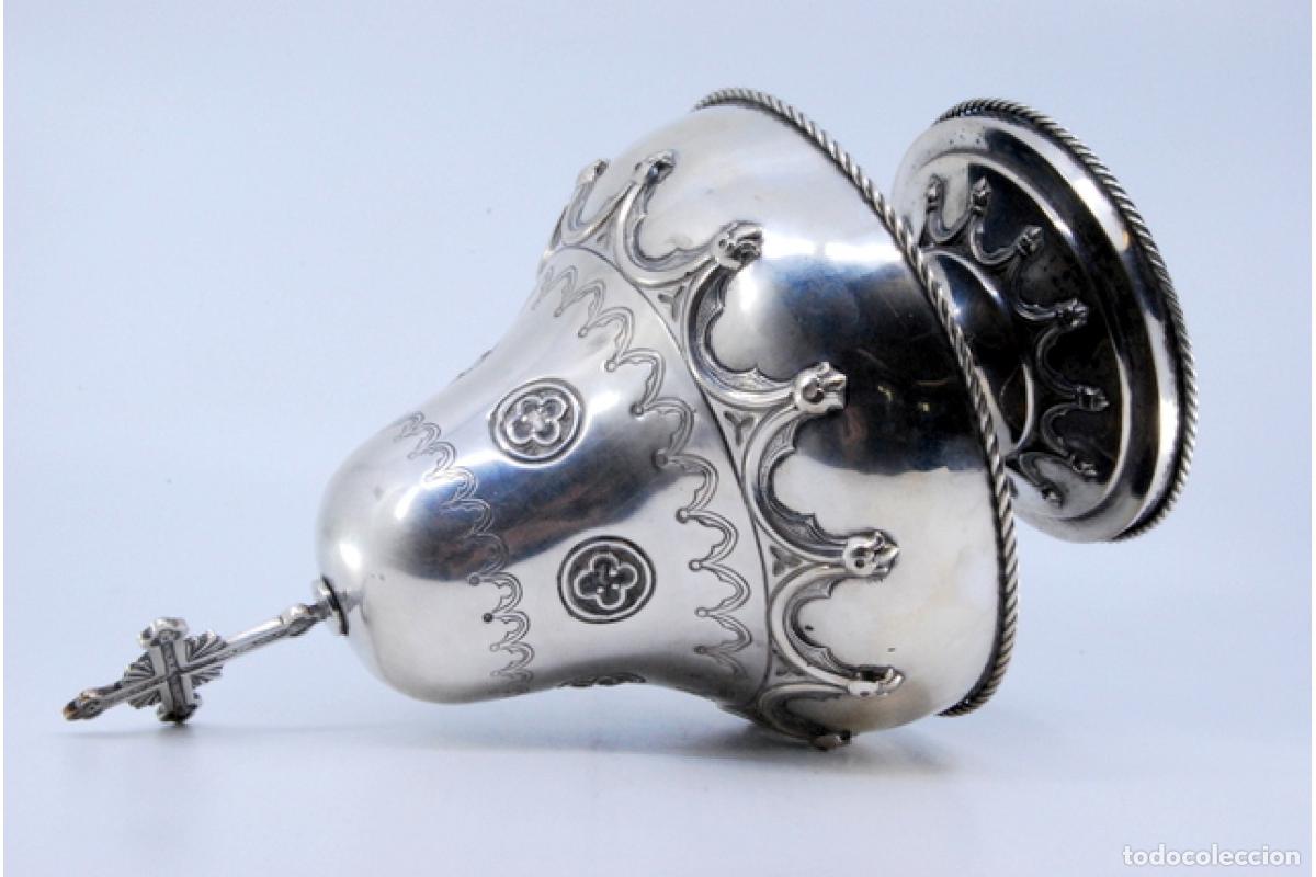Antig&uuml;edades: Campana de altar, en plata - Foto 7