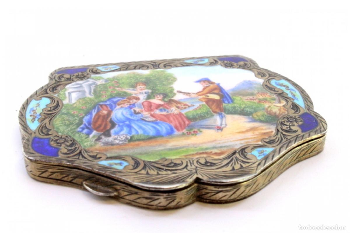 Antig&uuml;edades: Estuche de belleza plateado - Foto 3