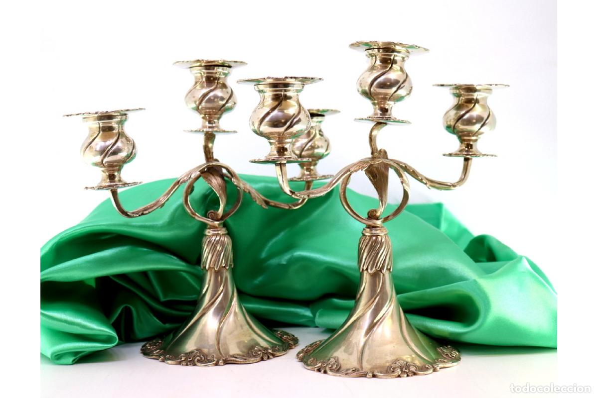 Antig&uuml;edades: Candelabros de plata - Foto 1