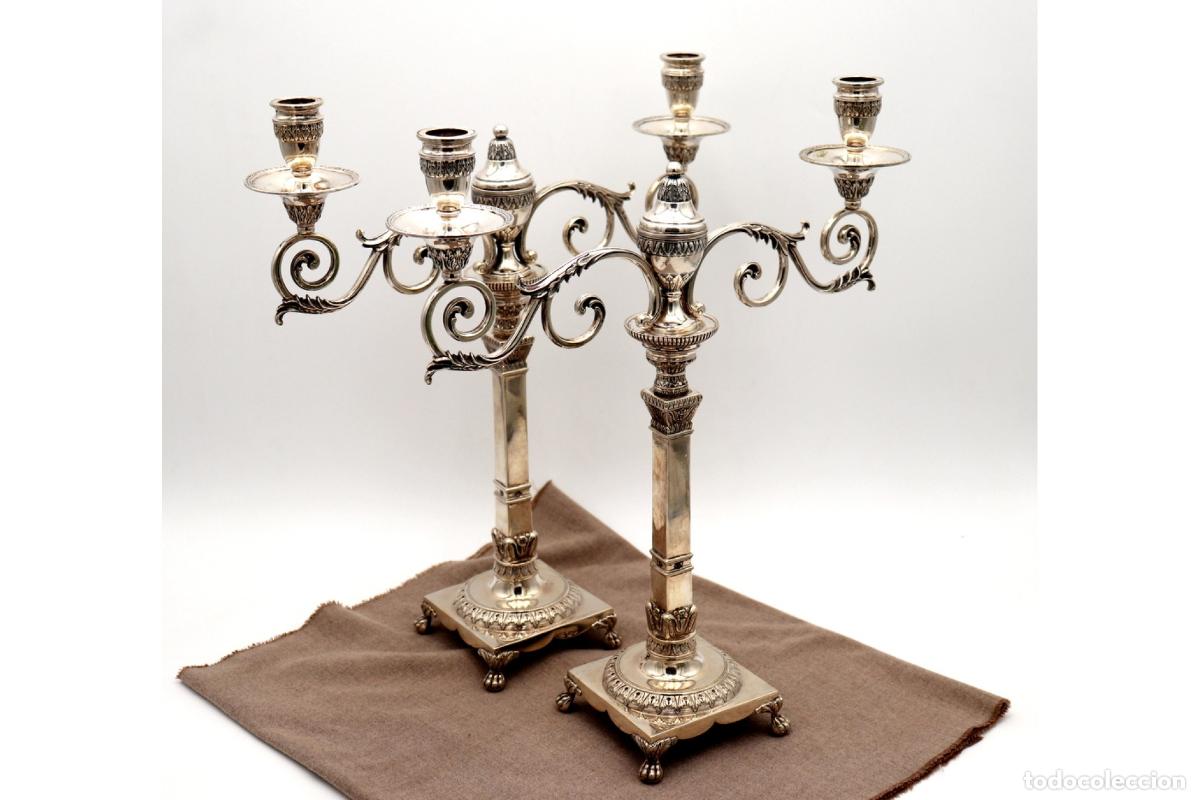 Antig&uuml;edades: Candelabros de plata - Foto 2
