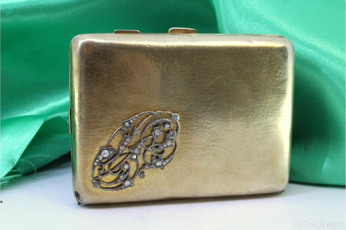 Antig&uuml;edades: Estuche de belleza plateado - Foto 1