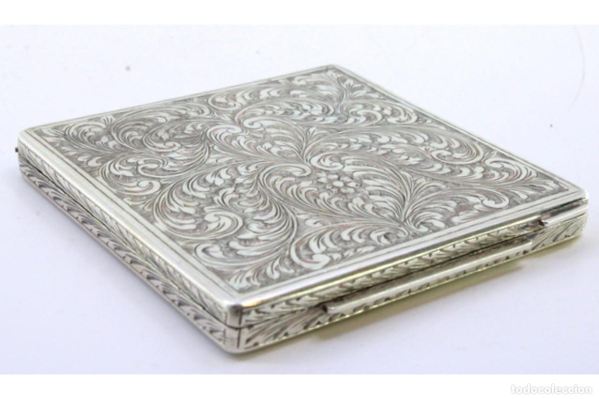 Antig&uuml;edades: Estuche de belleza plateado - Foto 3