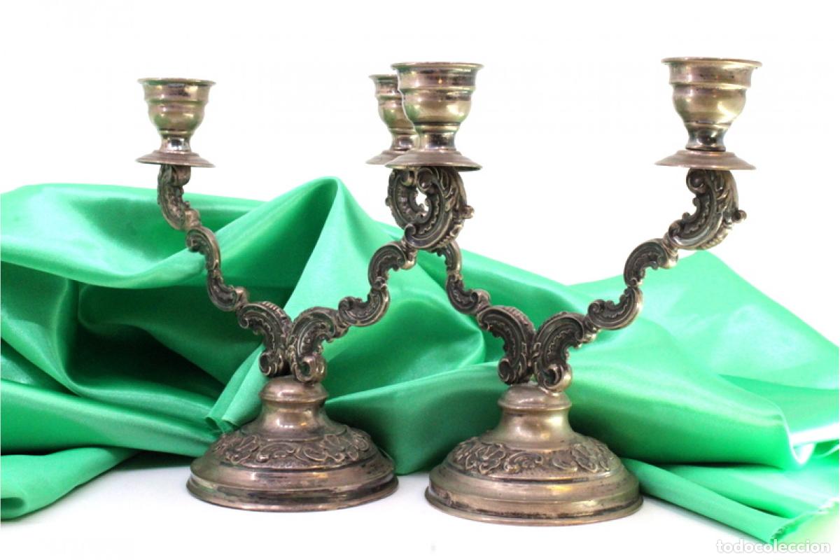 Antig&uuml;edades: Candelabros de plata - Foto 3