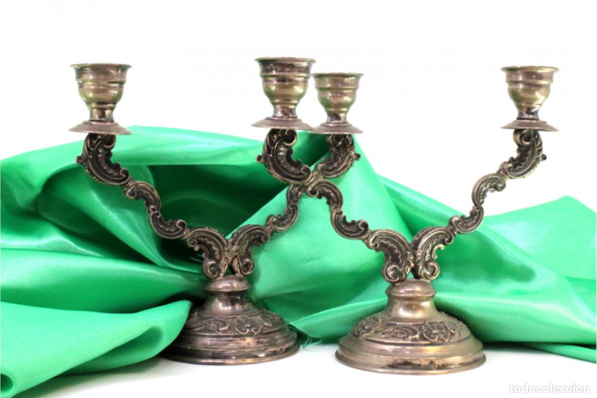 Antig&uuml;edades: Candelabros de plata - Foto 1