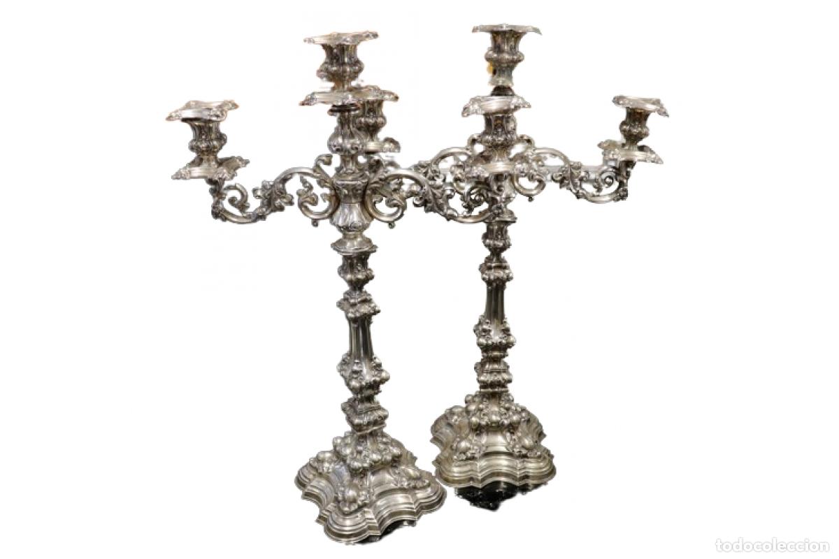 Antig&uuml;edades: Candelabros de plata - Foto 2