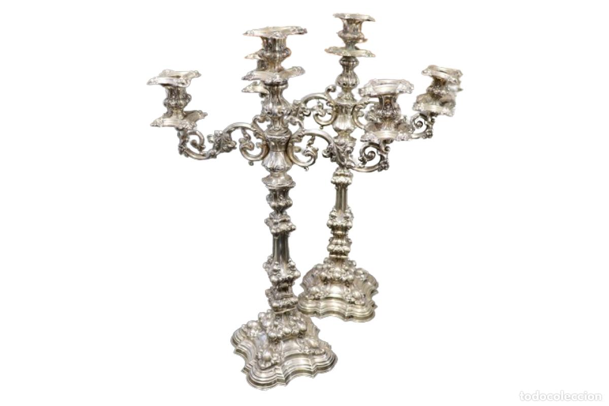 Antig&uuml;edades: Candelabros de plata - Foto 1