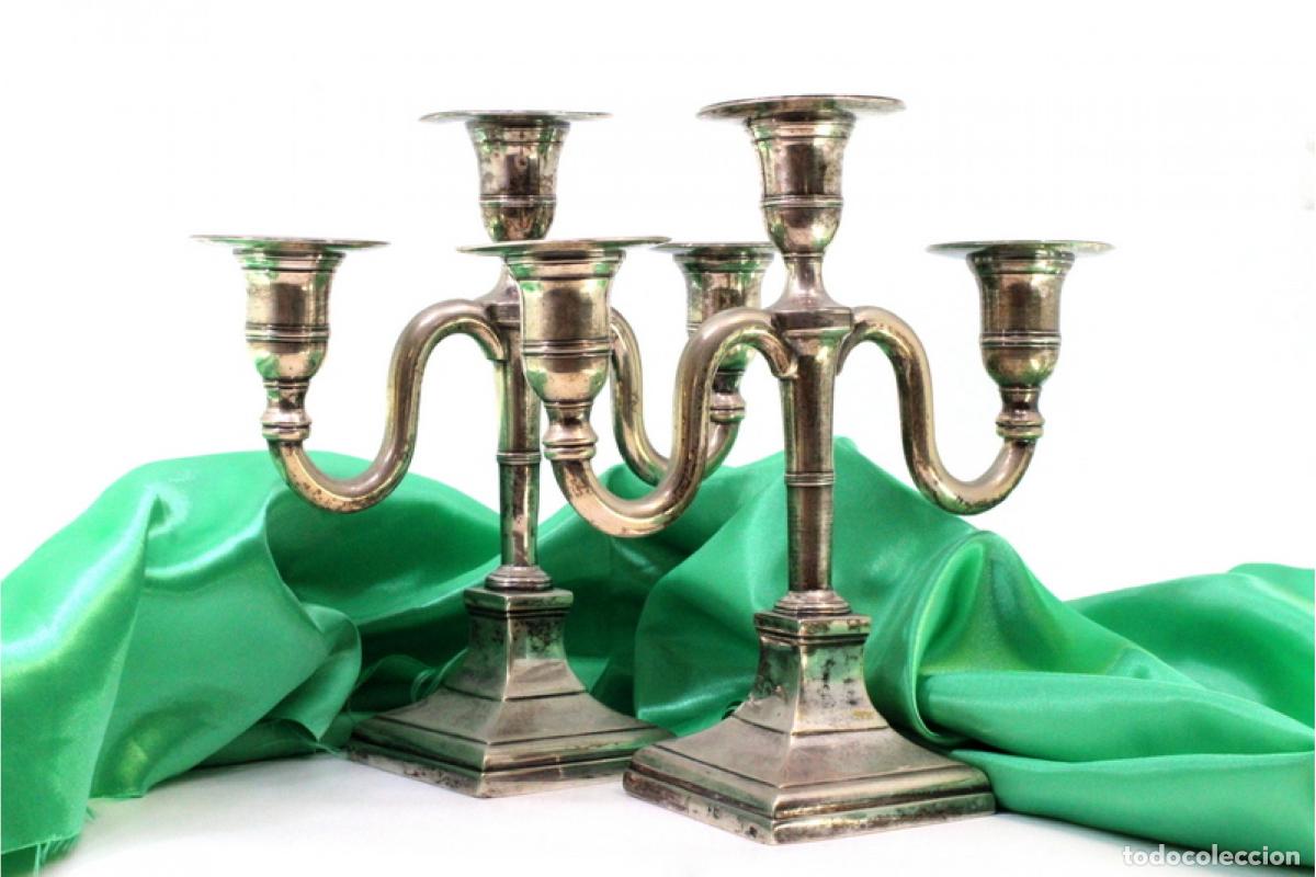 Antig&uuml;edades: Candelabros de plata - Foto 2