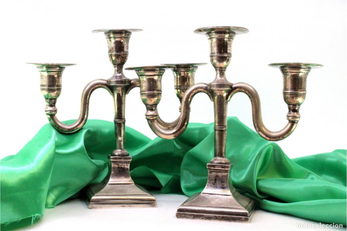 Antig&uuml;edades: Candelabros de plata - Foto 8