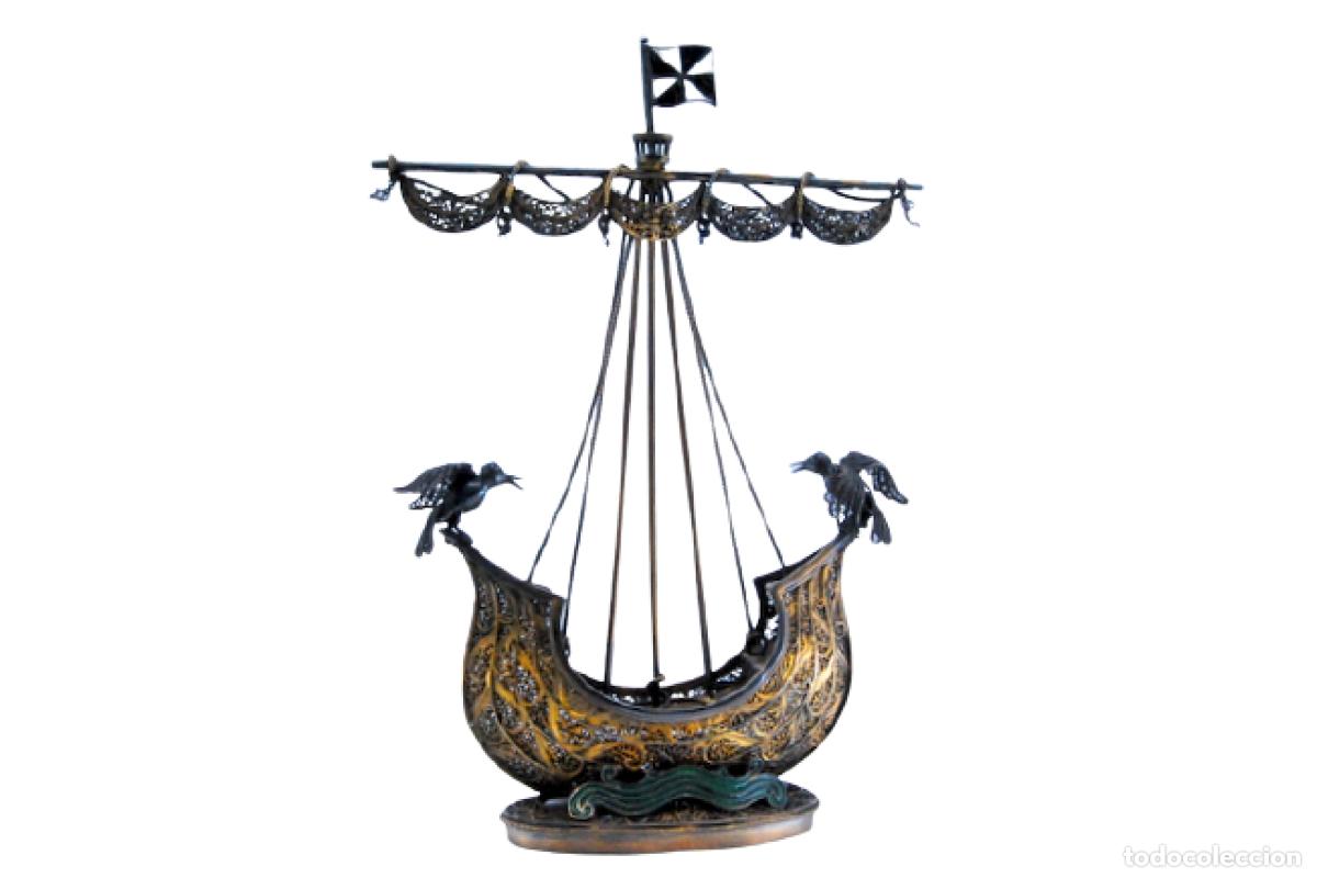 Antig&uuml;edades: Gale&oacute;n en filigrana de plata. - Foto 1