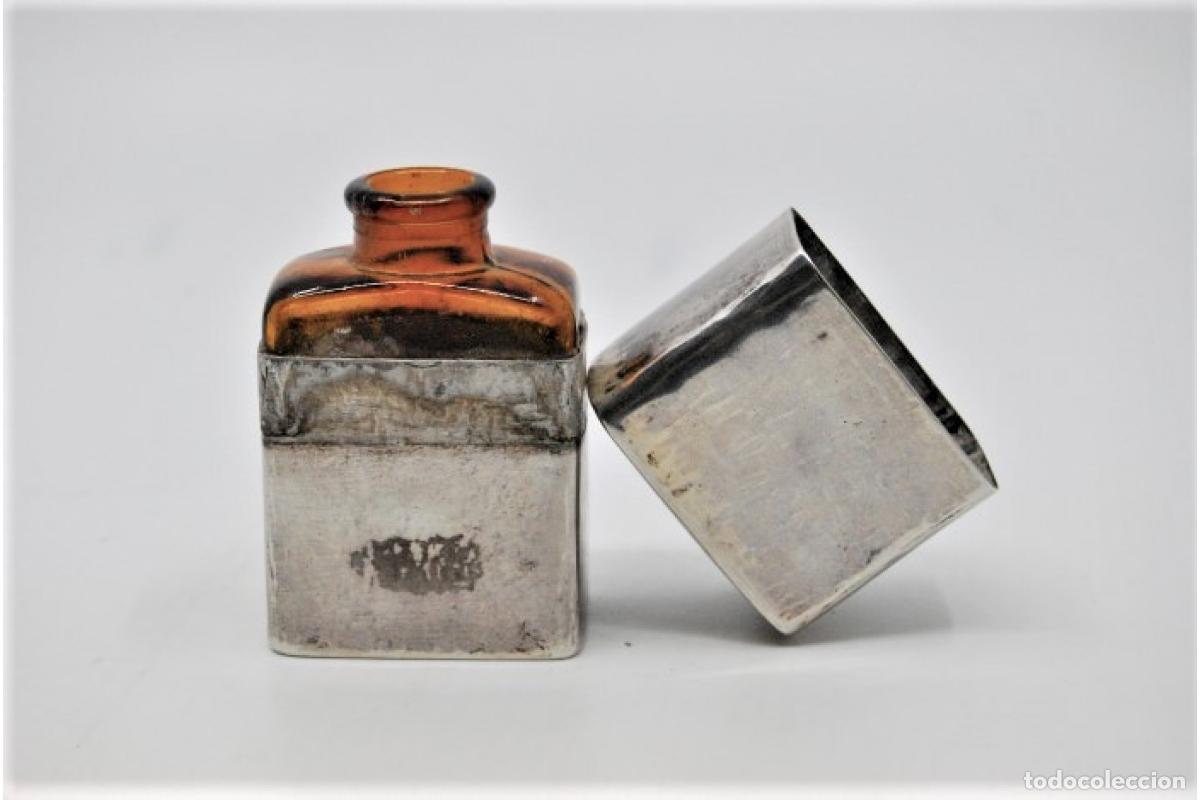 Antig&uuml;edades: Botella de plata para perfume. - Foto 3