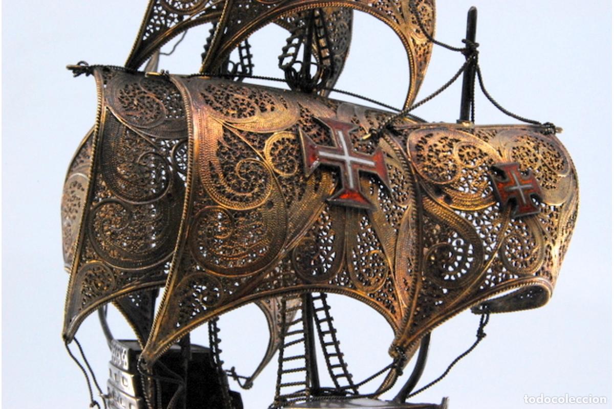 Antig&uuml;edades: Gale&oacute;n en filigrana de plata. - Foto 5