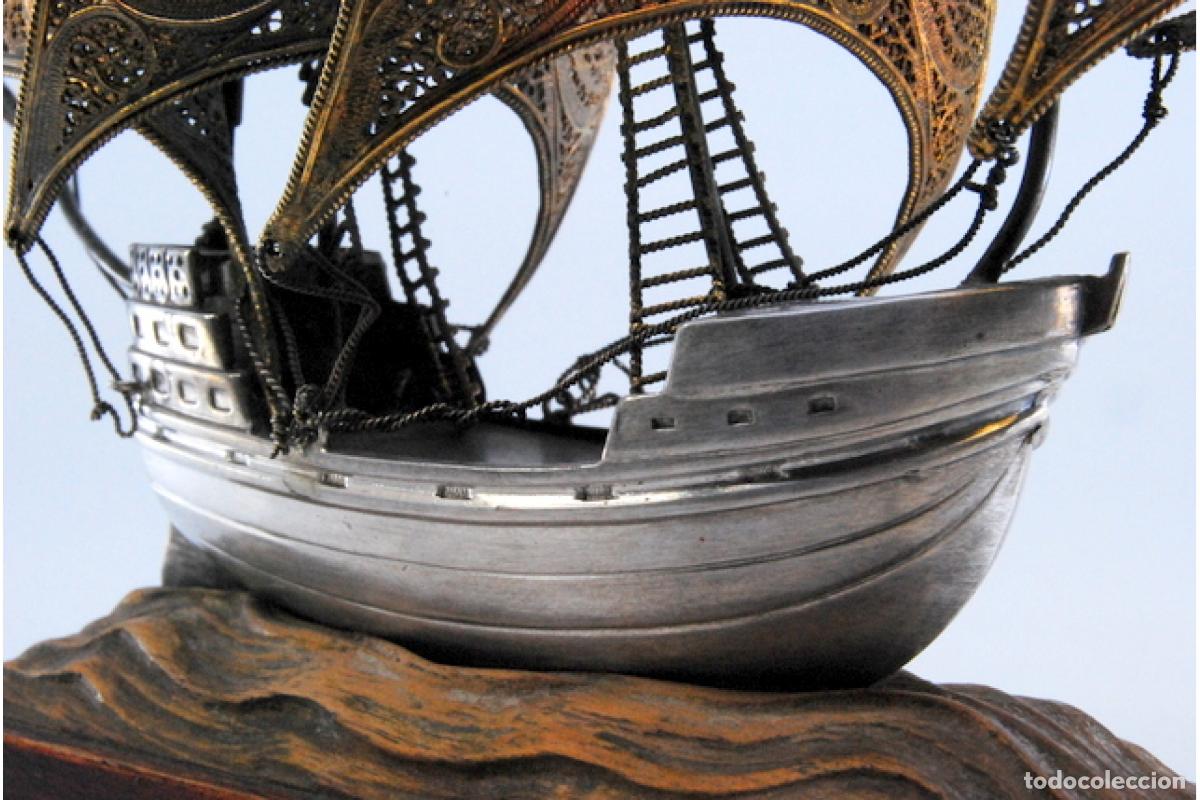 Antig&uuml;edades: Gale&oacute;n en filigrana de plata. - Foto 7